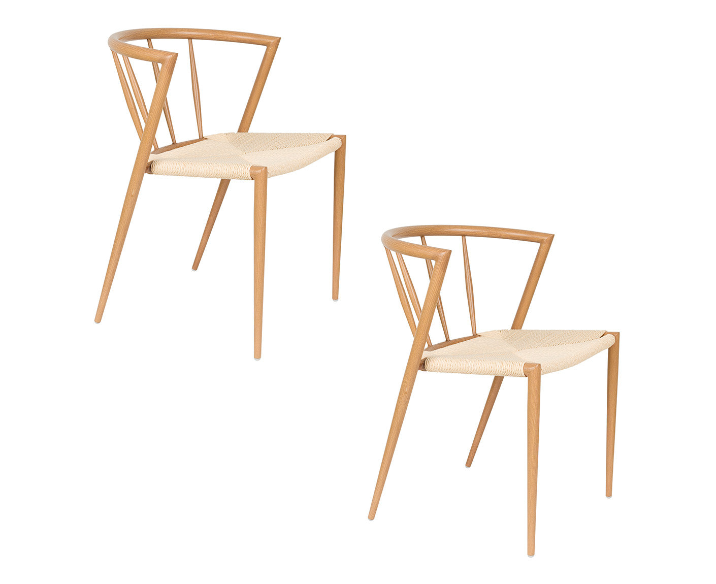 Che Esszimmerstuhl Beige / Braun 2er Set