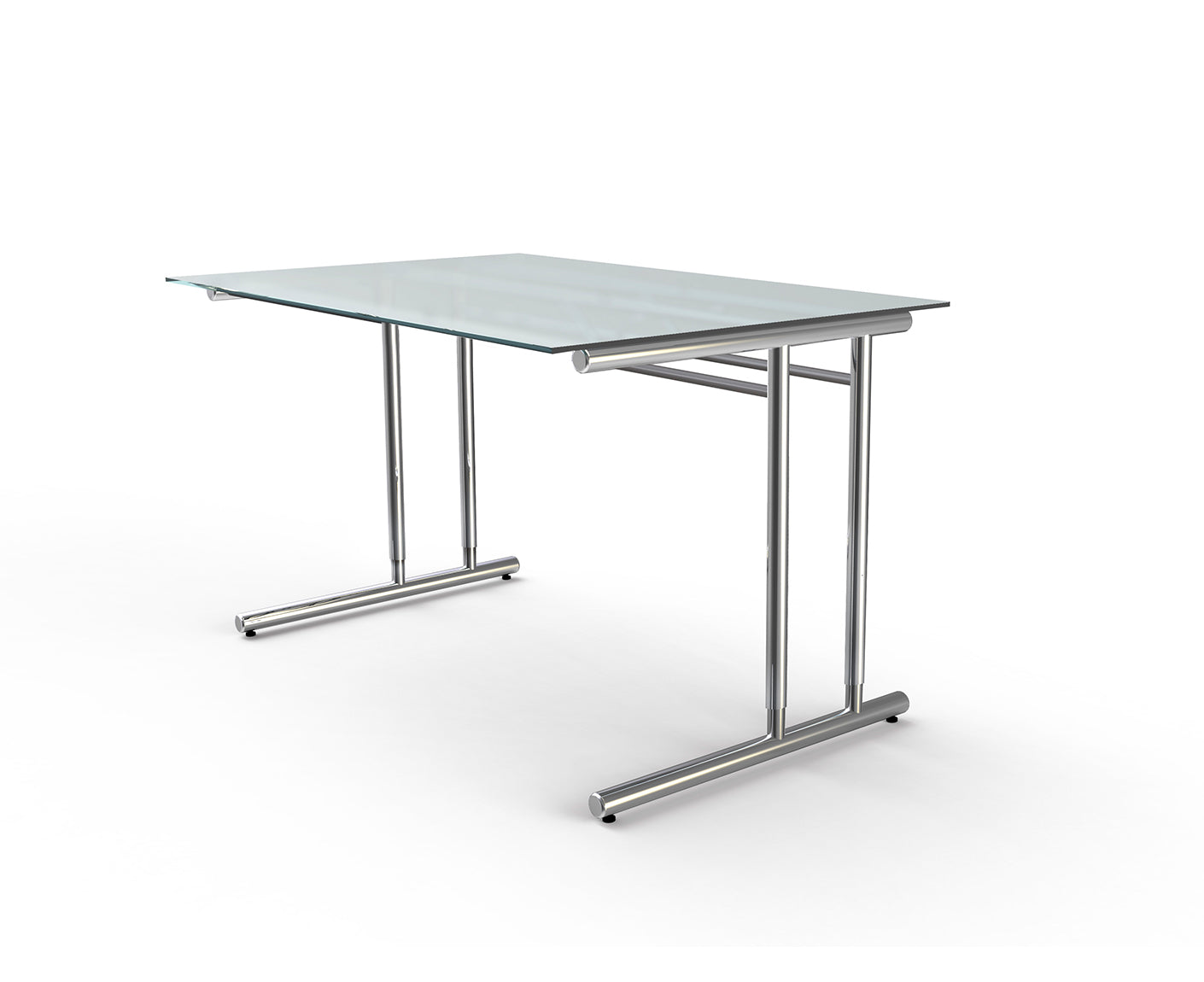 Artline Schreibtisch mit Glasplatte