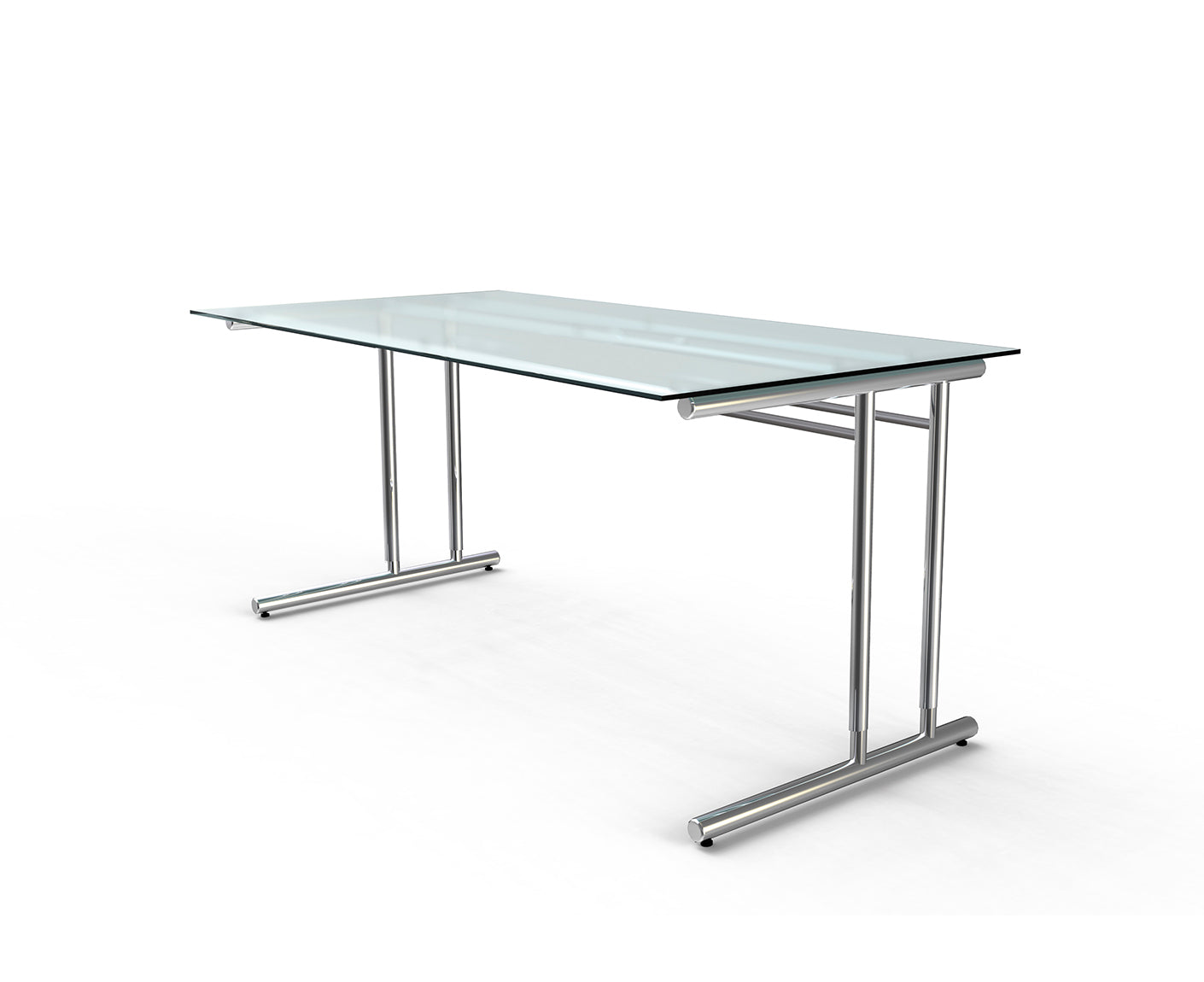 Artline Schreibtisch mit Glasplatte