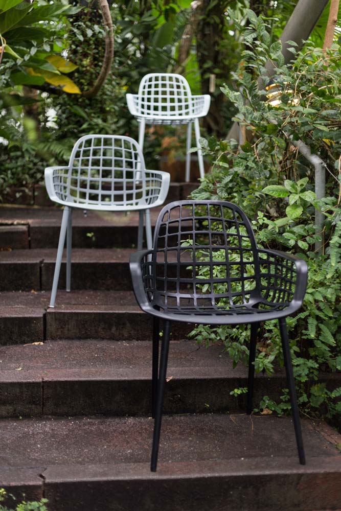 Albert Kuip 2-er Set Gartenarmlehnstühle Schwarz