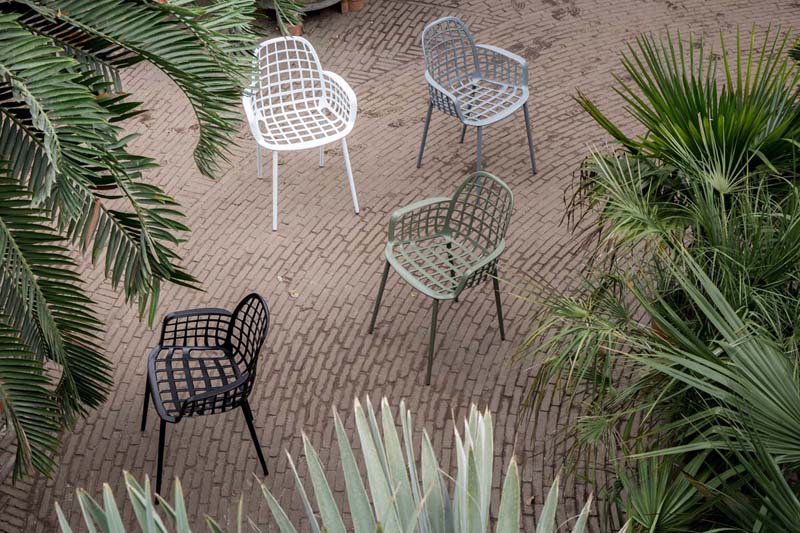 Albert Kuip 2-er Set Gartenarmlehnstühle Schwarz