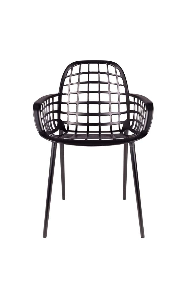 Albert Kuip 2-er Set Gartenarmlehnstühle Schwarz