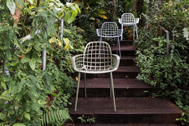 Albert Kuip 2-er Set Gartenarmlehnstühle Hellgrau