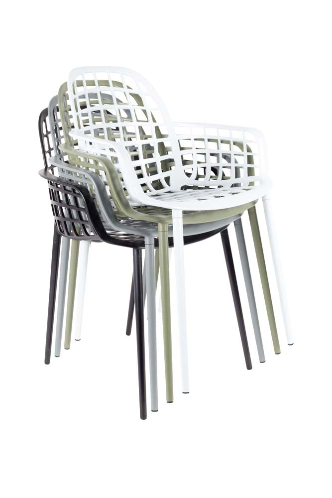Albert Kuip 2-er Set Gartenarmlehnstühle Grün