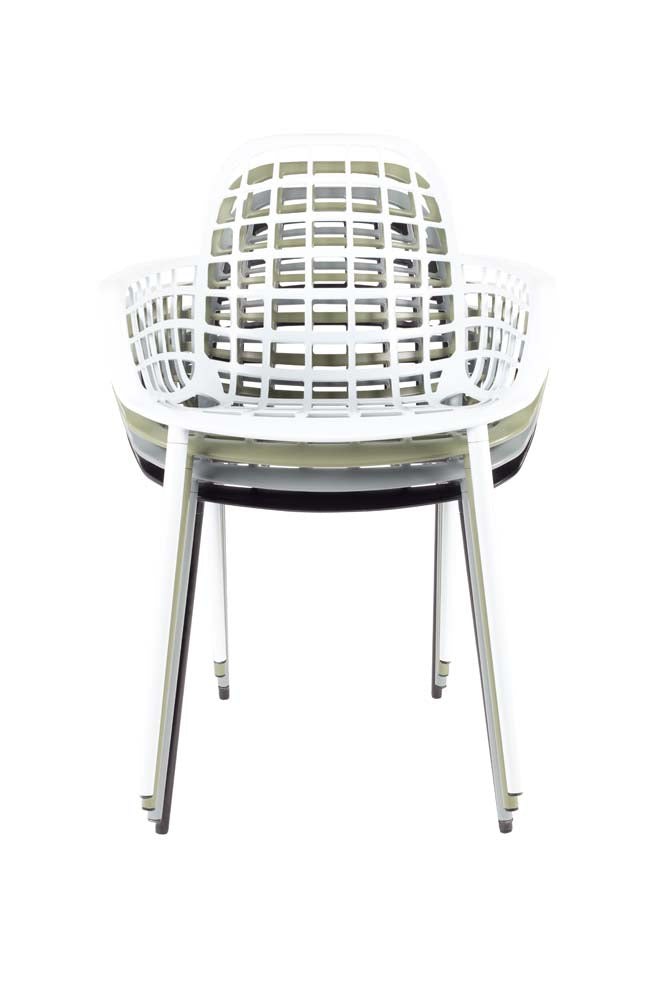 Albert Kuip 2-er Set Gartenarmlehnstühle Grün