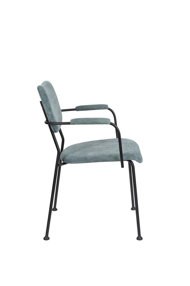 Benson 2-er Set Armlehnstühle Grau/Blau