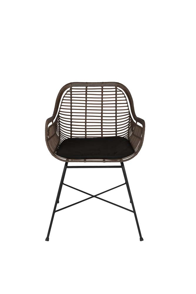Cantik 2-er Set Outdoor Armlehnstühle Braun