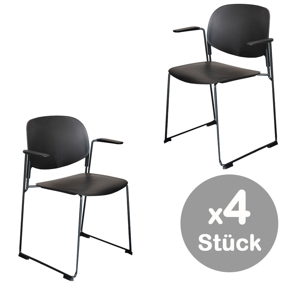 Stacks 4er Set Armlehnenstühle