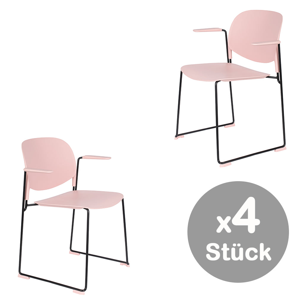 Stacks 4er Set Armlehnenstühle