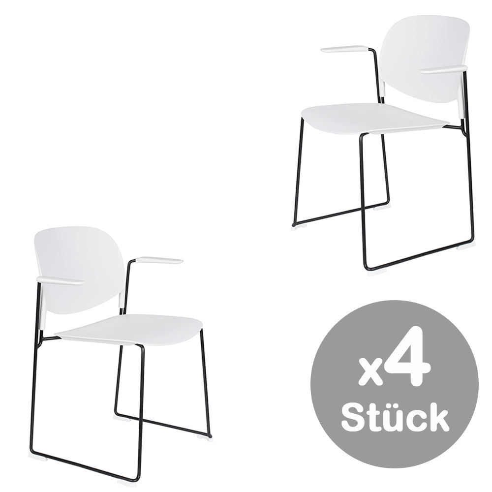Stacks 4er Set Armlehnenstühle