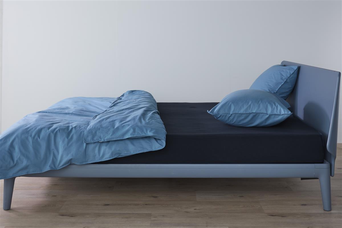BH Jersey TD Spannbettlaken für Topper Marineblau