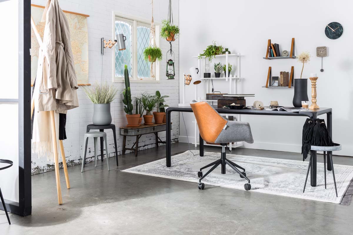 Doulton Bürostuhl höhenverstellbar Grau/Braun