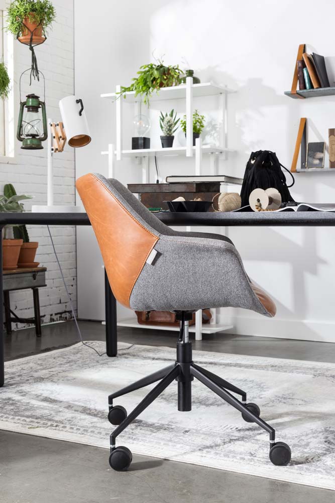 Doulton Bürostuhl höhenverstellbar Grau/Braun