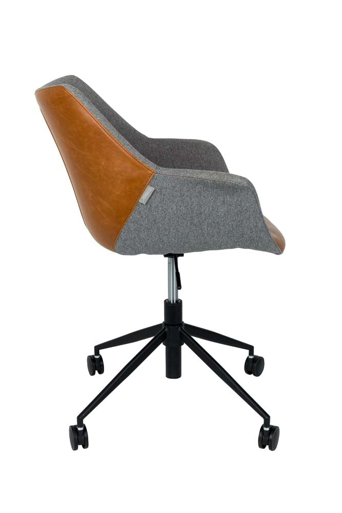 Doulton Bürostuhl höhenverstellbar Grau/Braun