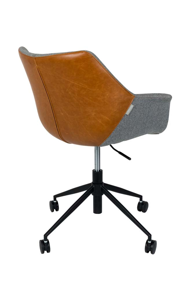 Doulton Bürostuhl höhenverstellbar Grau/Braun