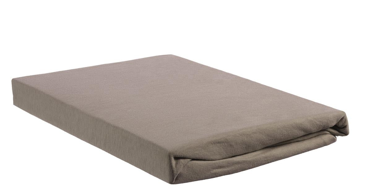 BH Jersey TDS Splittopper-Spannbettlaken Taupe