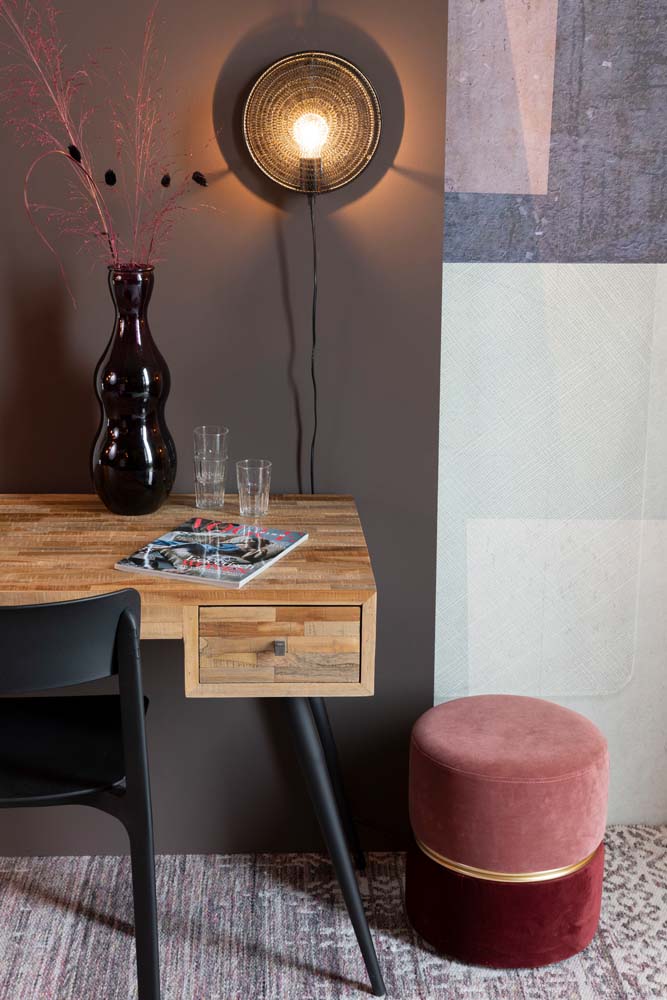 Bubbly Hocker Rosa / Rot