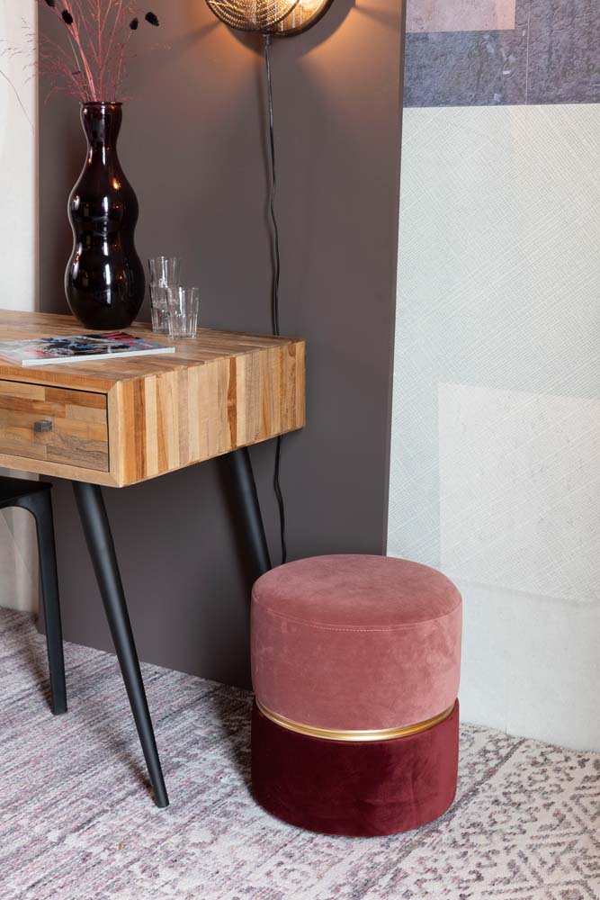 Bubbly Hocker Rosa / Rot