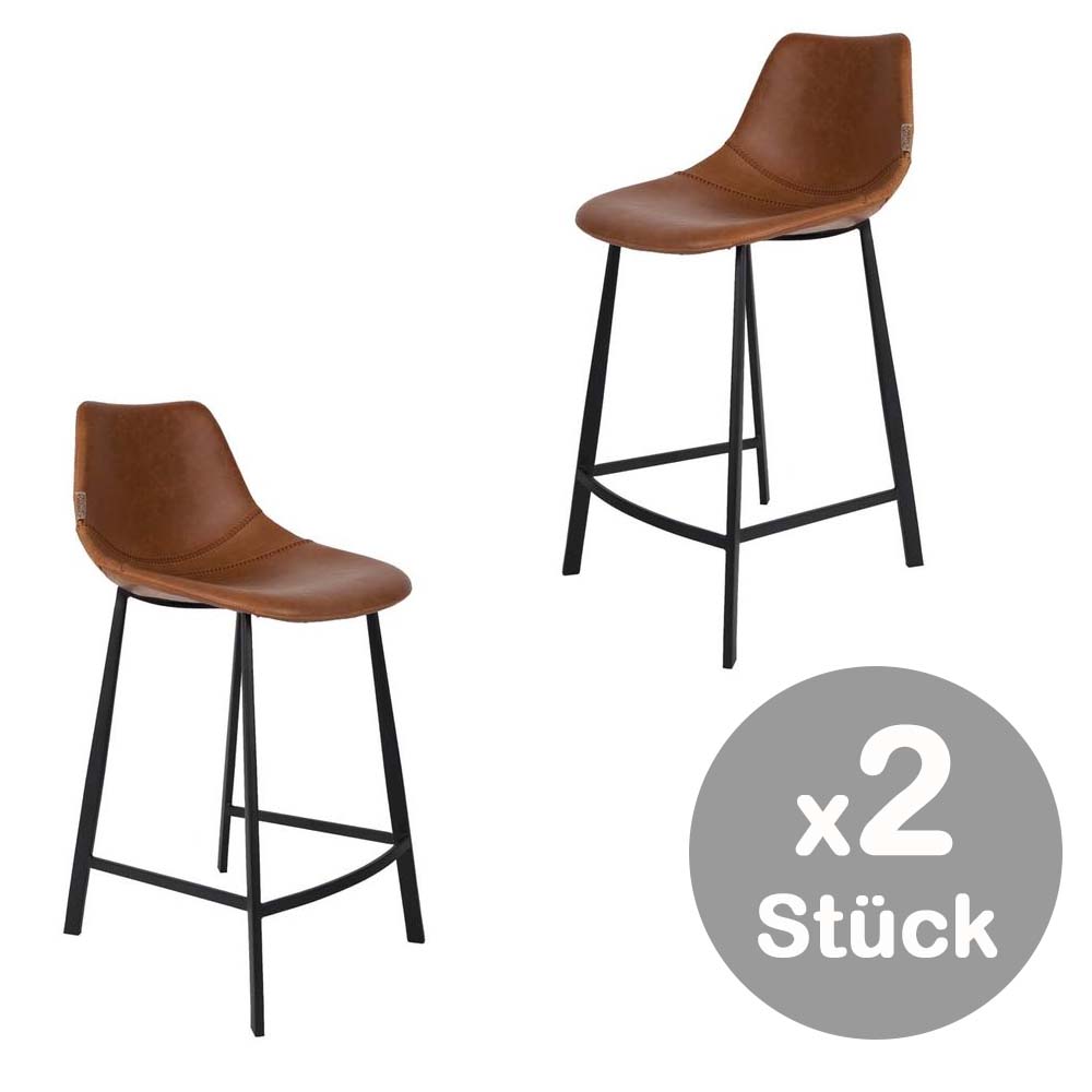 Franky 2er Set Barhocker mit Samtbezug