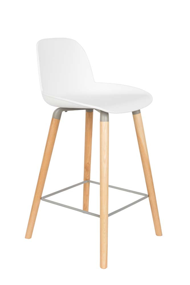 Albert Kuip 2-er Set Barhocker Weiß