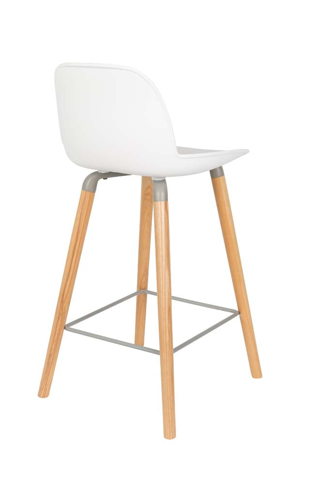 Albert Kuip 2-er Set Barhocker Weiß