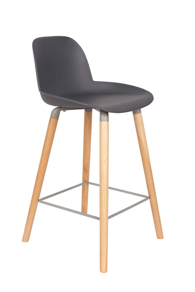 Albert Kuip 2-er Set Barhocker Dunkelgrau