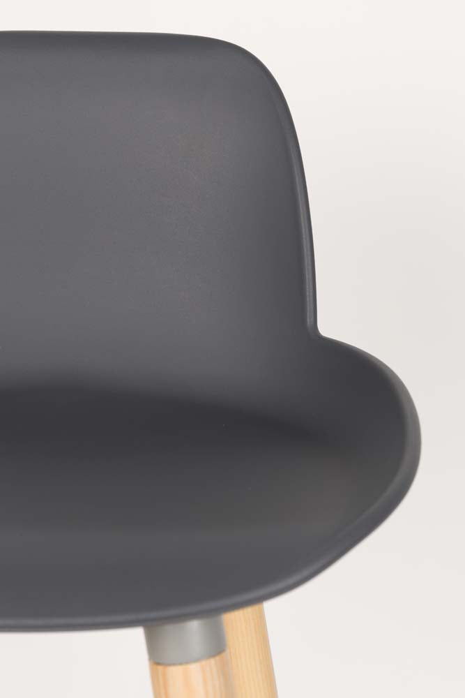 Albert Kuip 2-er Set Barhocker Dunkelgrau