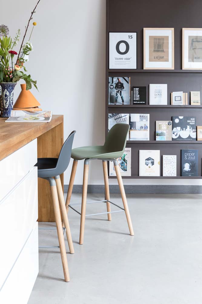 Albert Kuip 2-er Set Barhocker Dunkelgrau