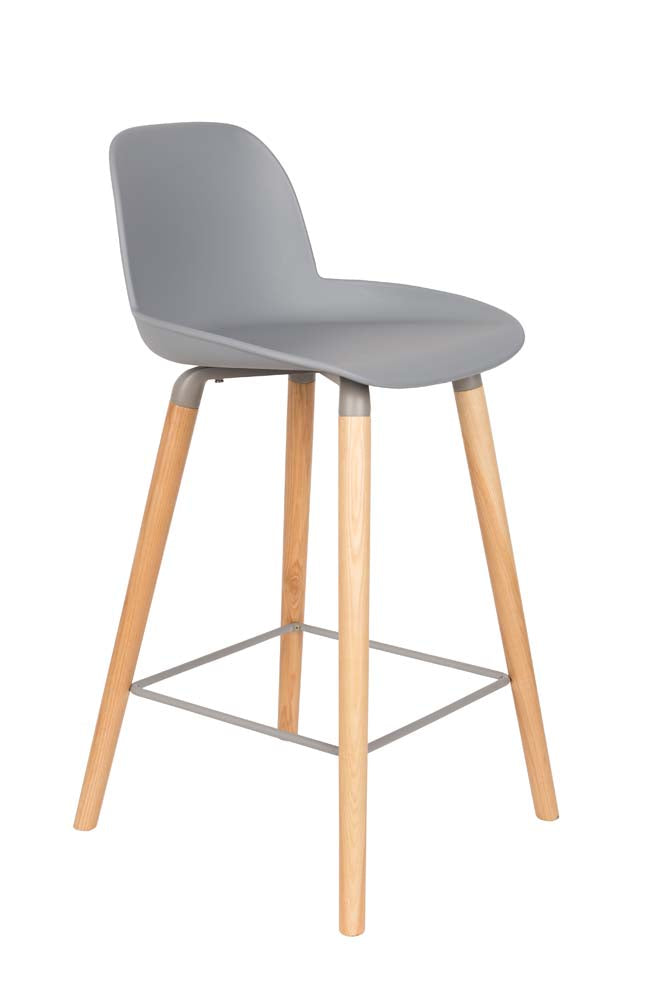 Albert Kuip 2-er Set Barhocker Hellgrau