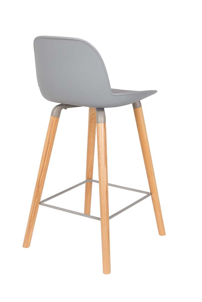 Albert Kuip 2-er Set Barhocker Hellgrau