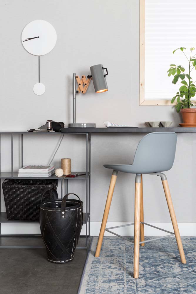 Albert Kuip 2-er Set Barhocker Hellgrau