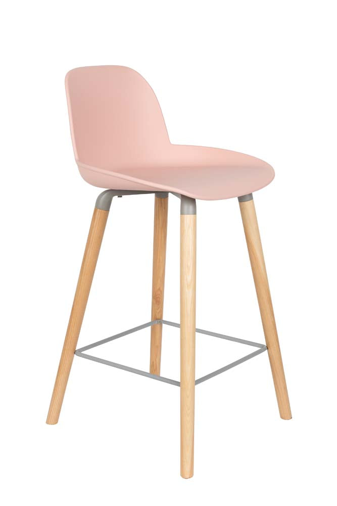 Albert Kuip 2-er Set Barhocker Altrosa