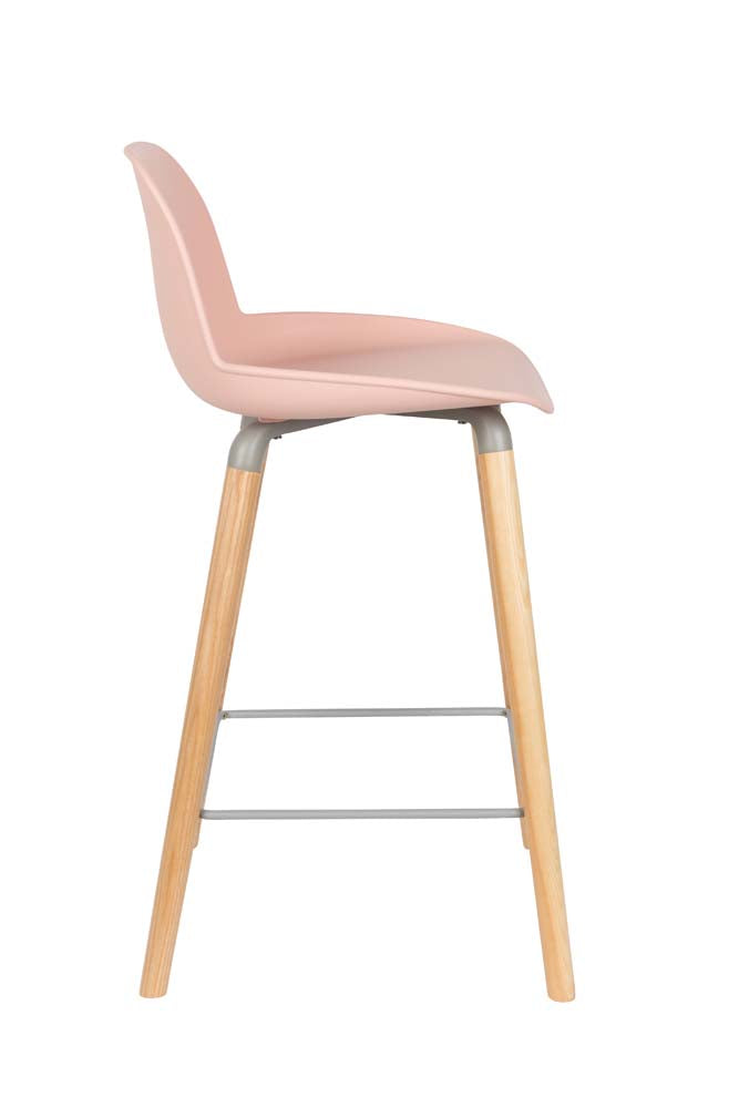 Albert Kuip 2-er Set Barhocker Altrosa