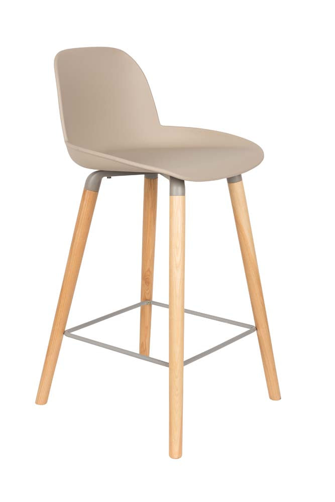 Albert Kuip 2-er Set Barhocker Taupe