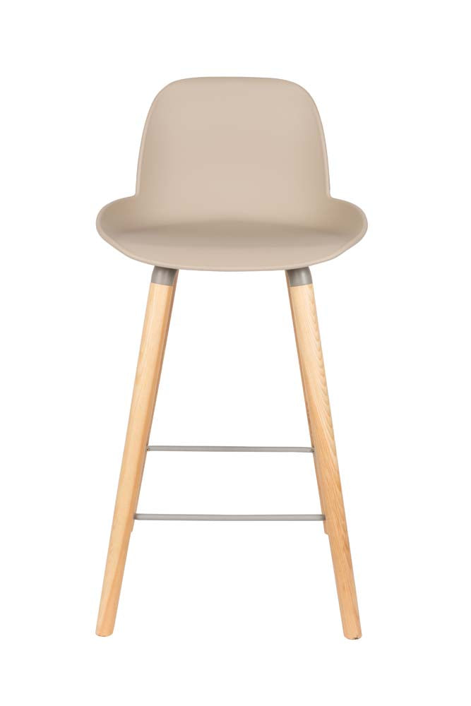 Albert Kuip 2-er Set Barhocker Taupe