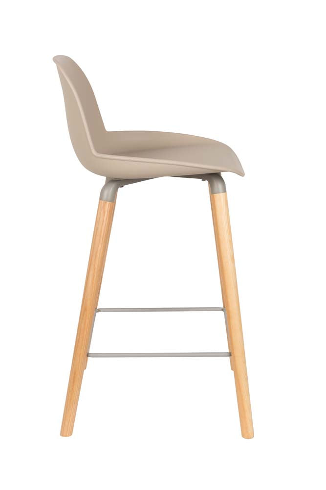 Albert Kuip 2-er Set Barhocker Taupe