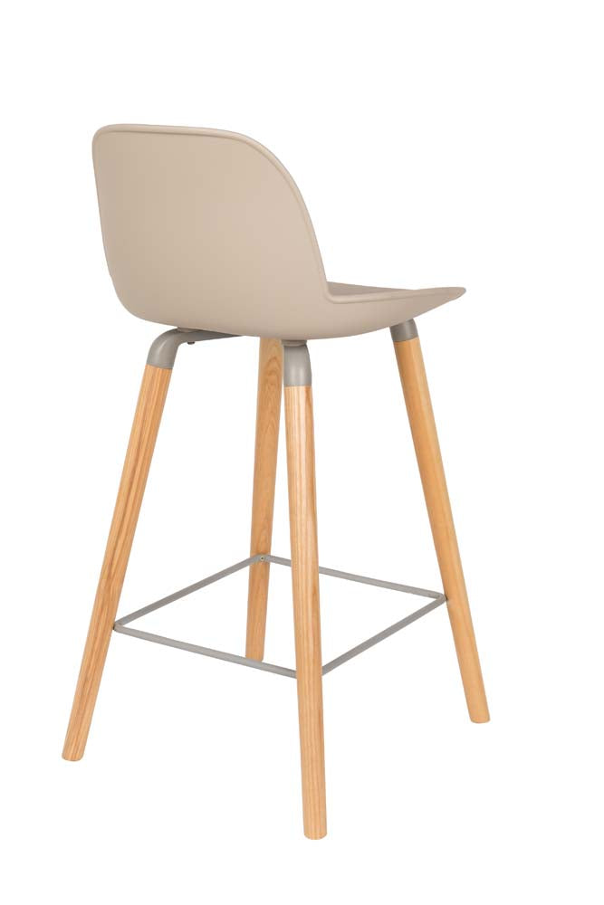 Albert Kuip 2-er Set Barhocker Taupe