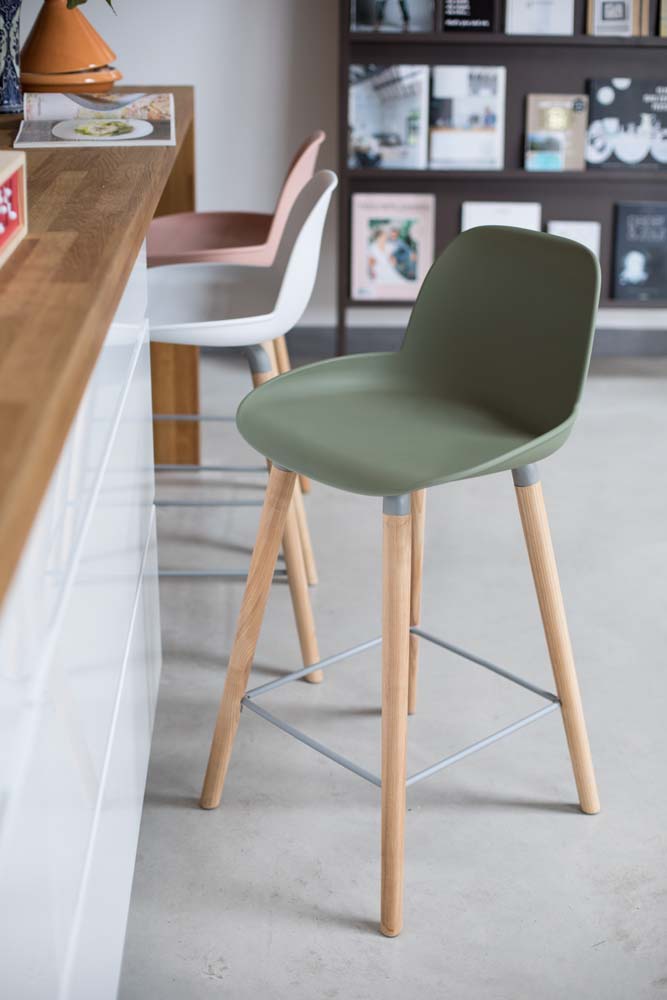 Albert Kuip 2-er Set Barhocker Grün