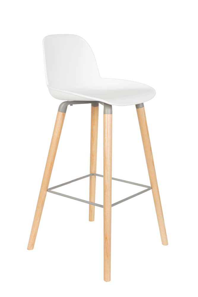Albert Kuip 2-er Set Barhocker Weiß