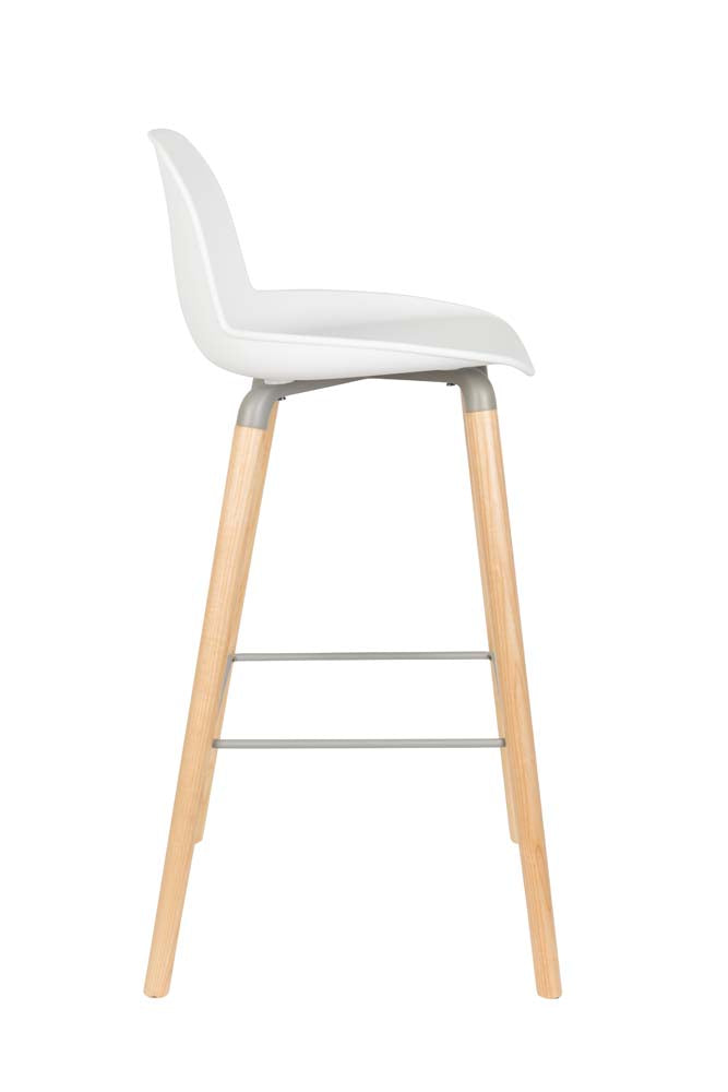 Albert Kuip 2-er Set Barhocker Weiß