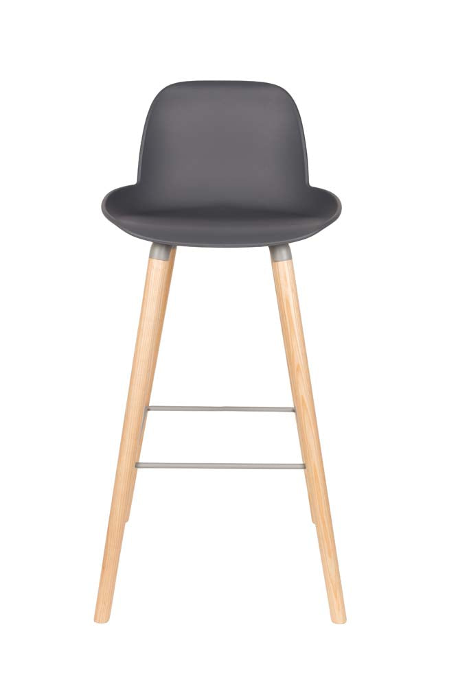 Albert Kuip 2-er Set Barhocker Dunkelgrau