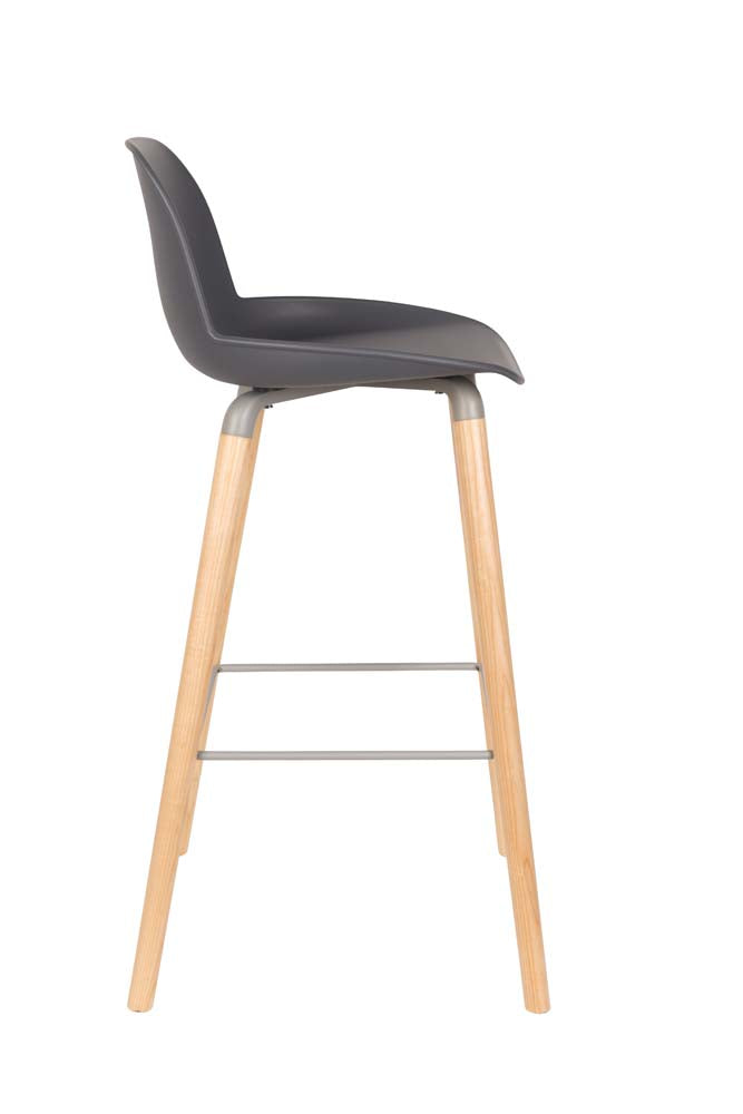 Albert Kuip 2-er Set Barhocker Dunkelgrau