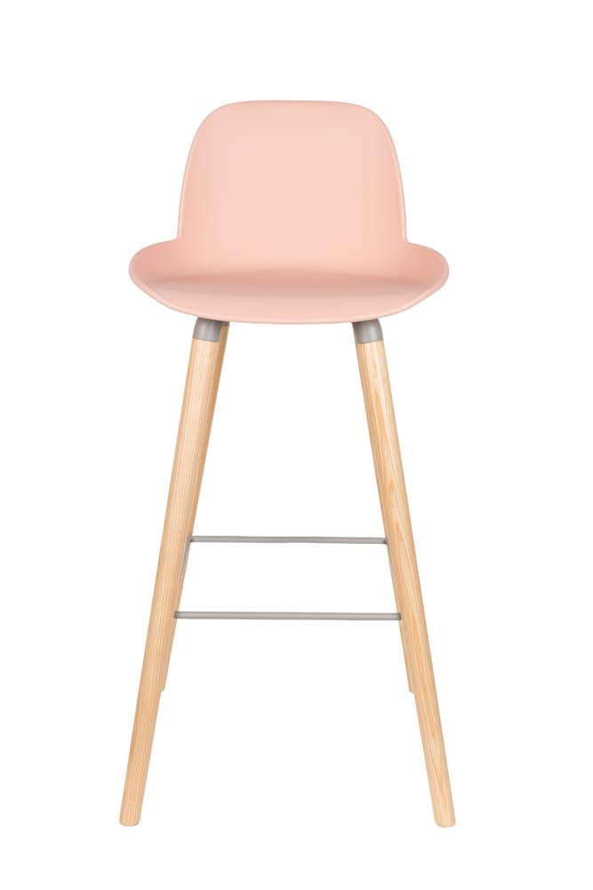 Albert Kuip 2-er Set Barhocker Altrosa