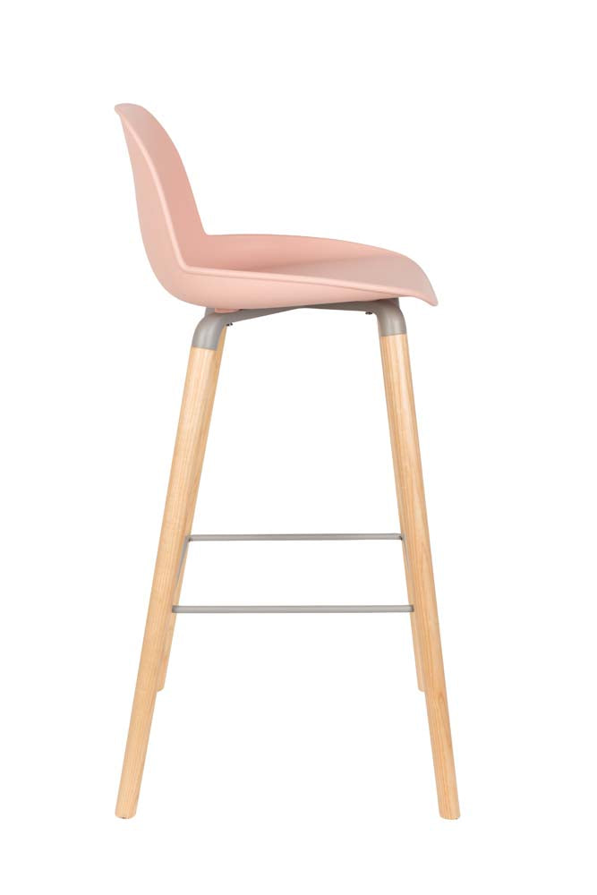 Albert Kuip 2-er Set Barhocker Altrosa
