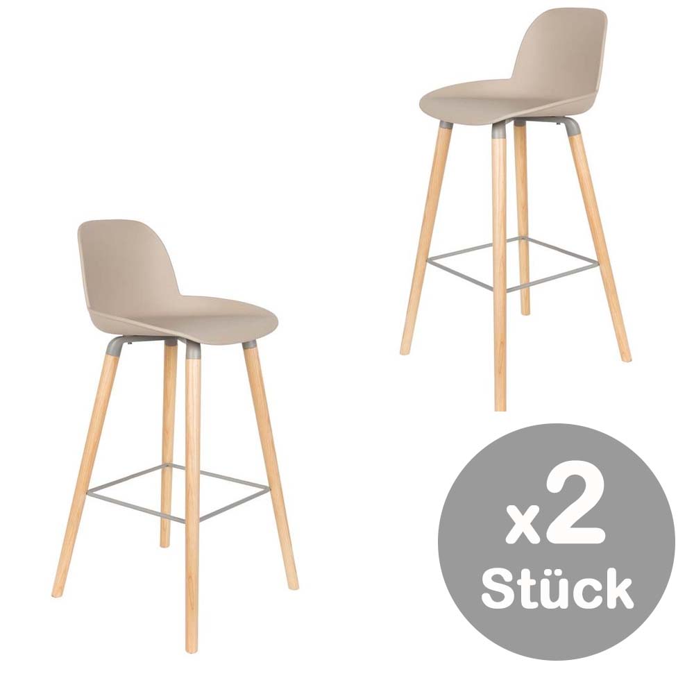Albert Kuip 2er Set Barhocker Tresenhocker