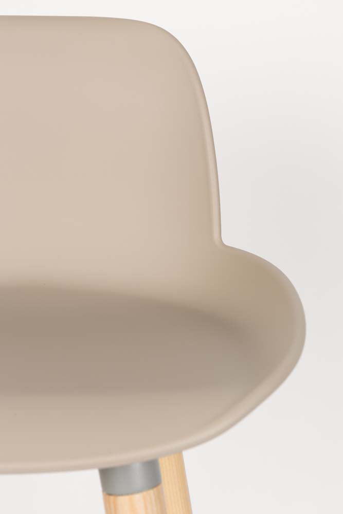 Albert Kuip 2-er Set Barhocker Taupe