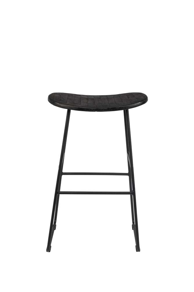 Tangle Barhocker Sitzhöhe 62 cm Teakholz Schwarz