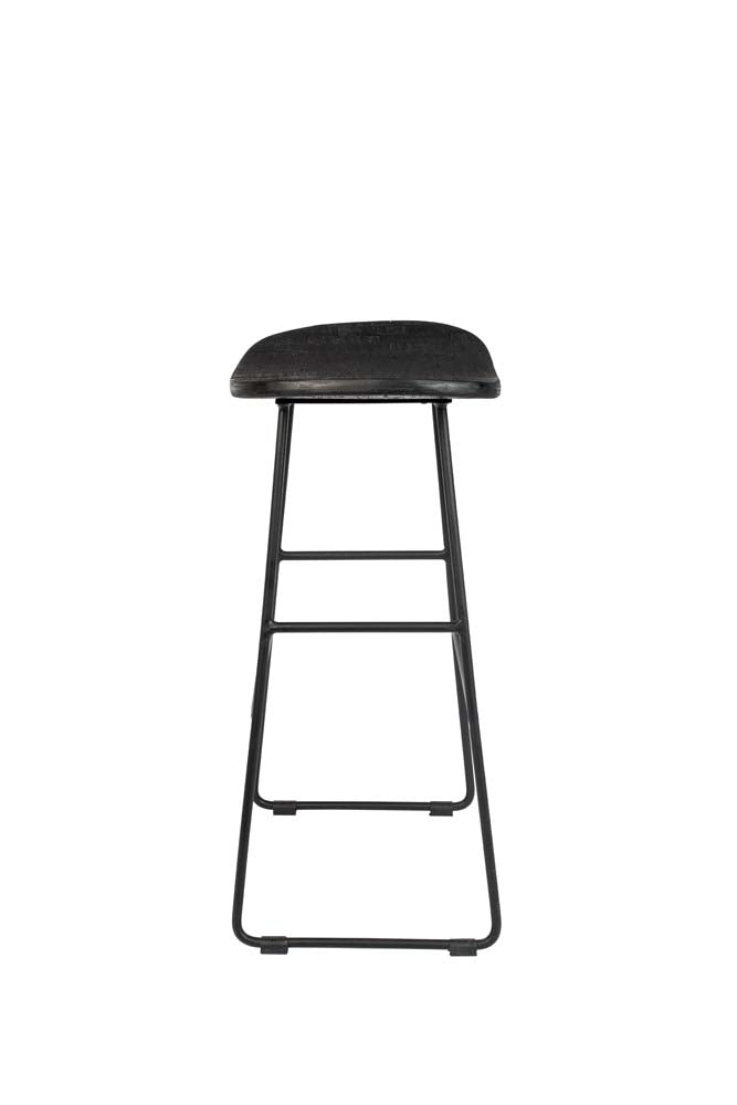 Tangle Barhocker Sitzhöhe 62 cm Teakholz Schwarz