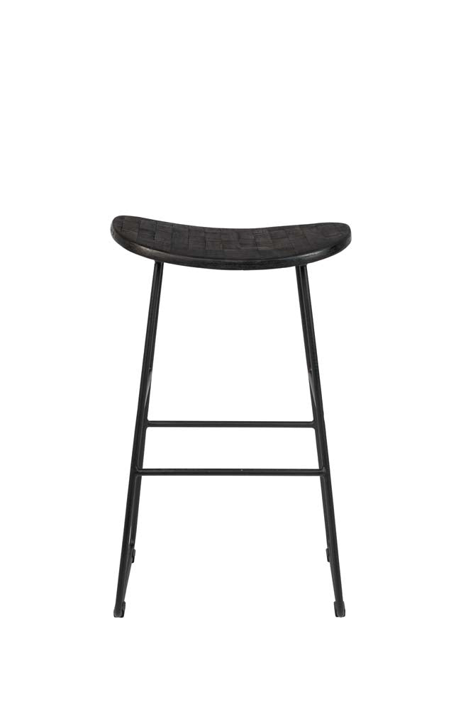 Tangle Barhocker Sitzhöhe 62 cm Teakholz Schwarz