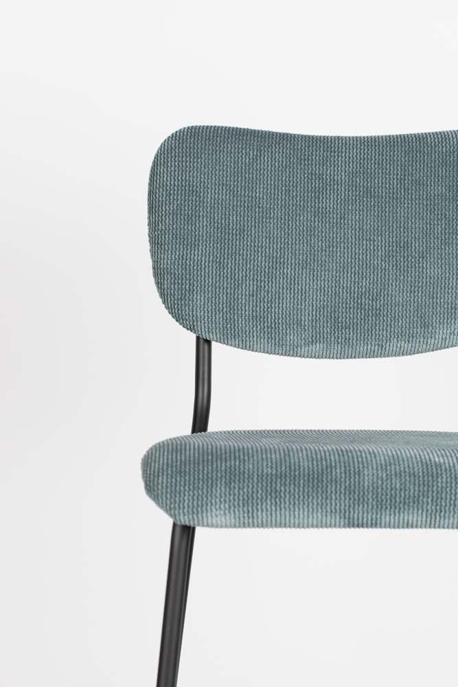 Benson 2-er Set Barstühle Grau/Blau